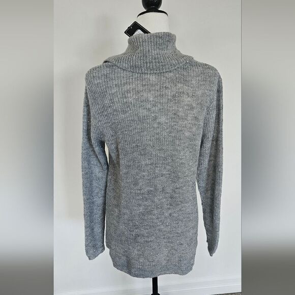Nwt sequin knot cowl neck/turtleneck sweater - Picture 3 of 7